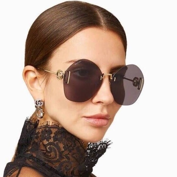 NEW GUCCI GG1203S 002 ROUND WOMEN SUNGLASSES GUCCI GG1203S - Picture 2 of 14